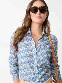 Britt Linen Shirt In La Perruche