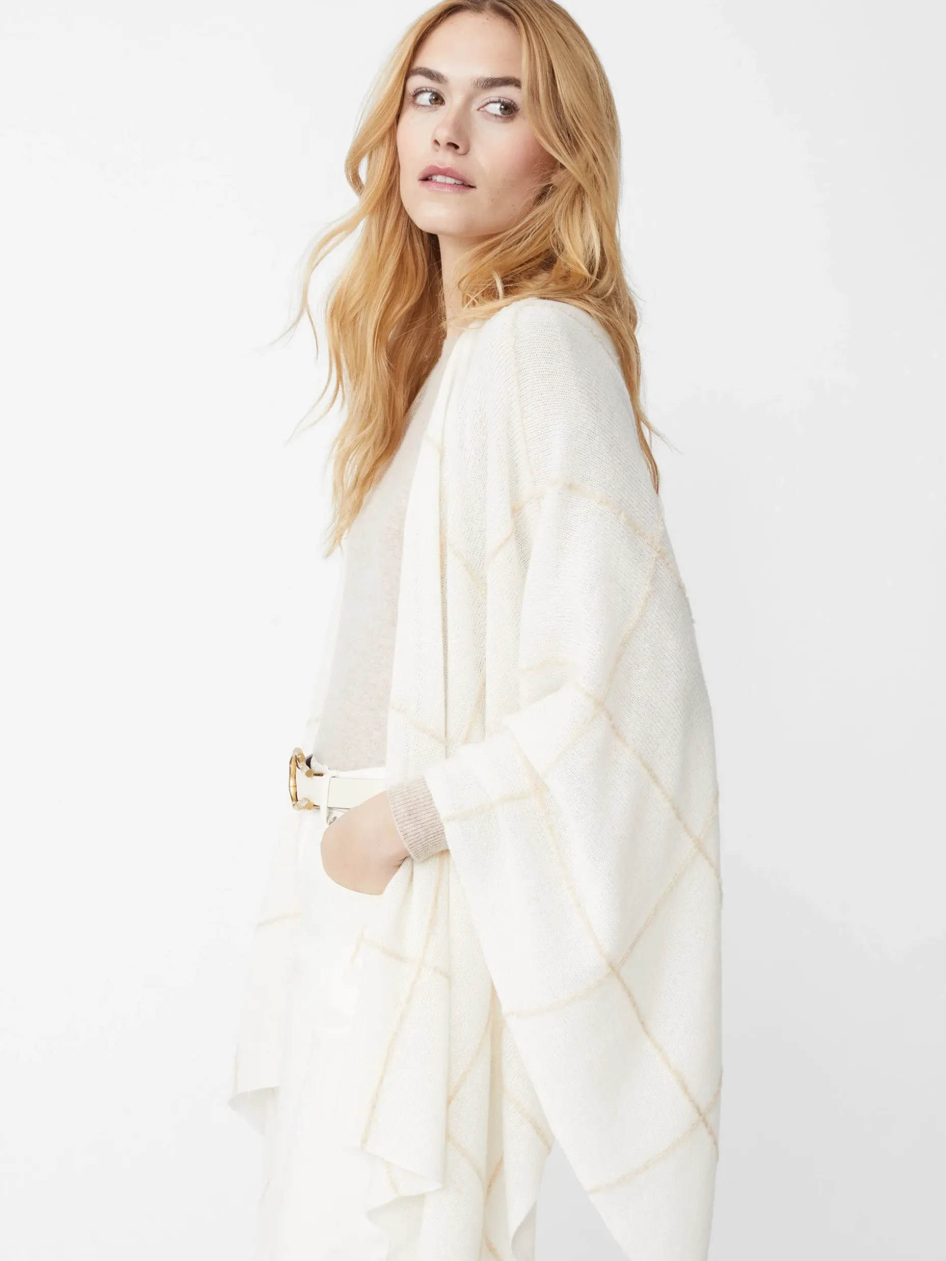 Chantal Cashmere Wrap In Window Pane