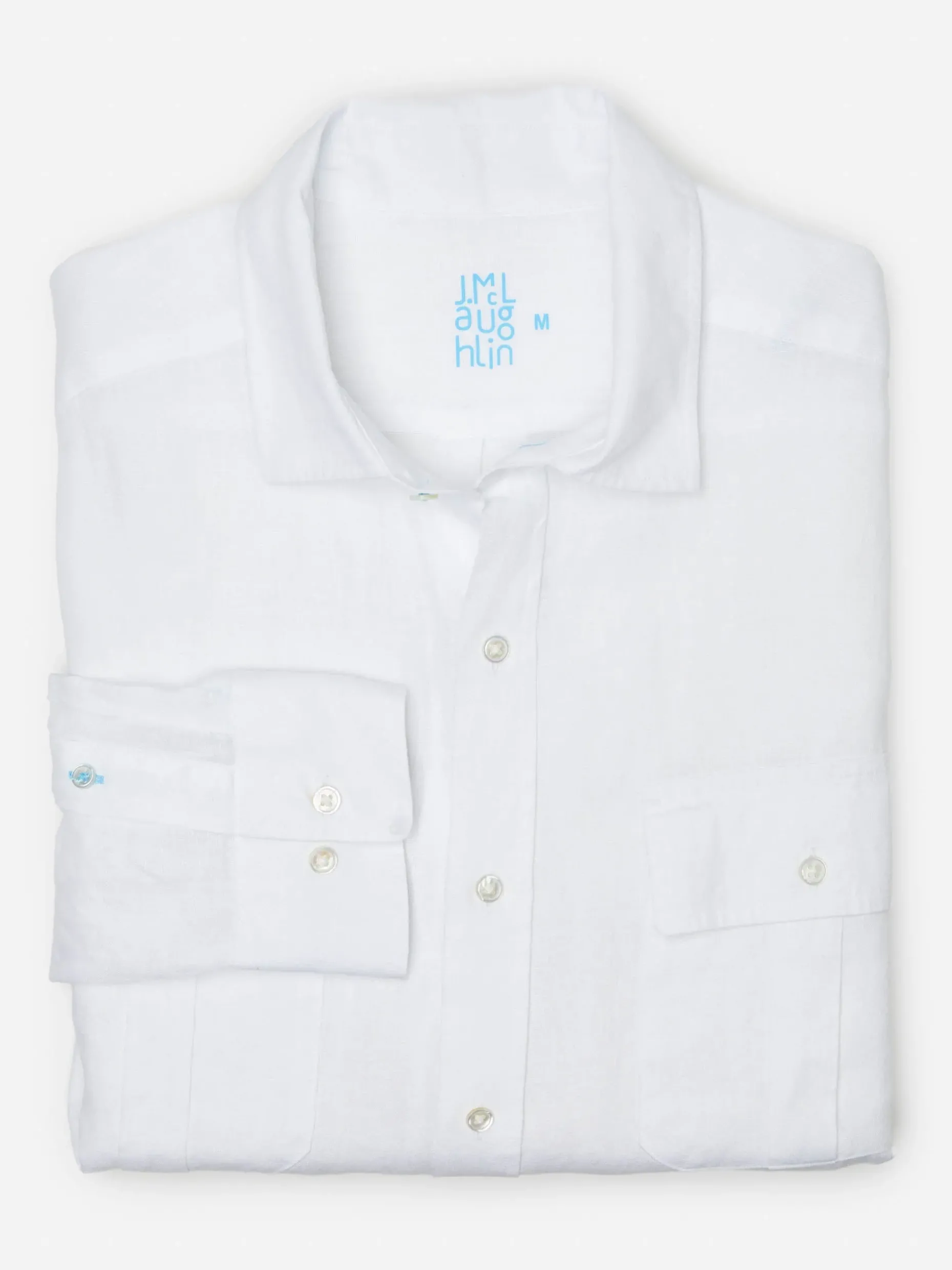 Christos Classic Fit Linen Shirt