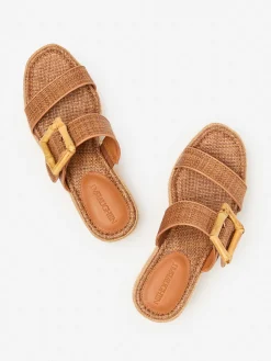 Fleur Bamboo Buckle Wedges