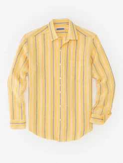 Gramercy Classic Fit Linen Shirt In Stripe