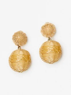 J.McL X Rebecca De Ravenel Rattan Post Earrings