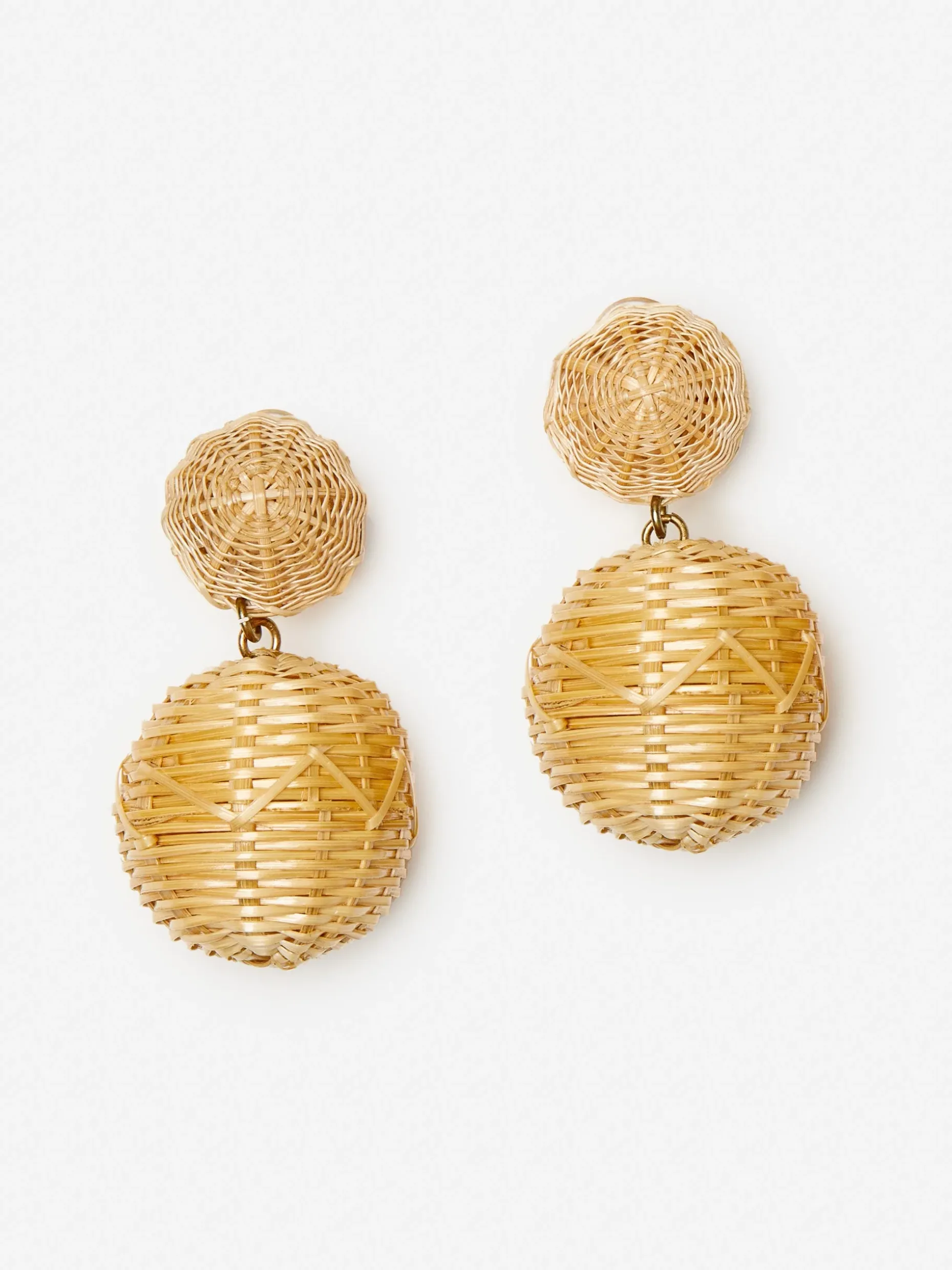 J.McL X Rebecca De Ravenel Rattan Post Earrings