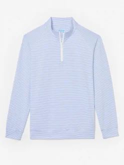 Kosta Performance 1/2 Zip In Covington Stripe