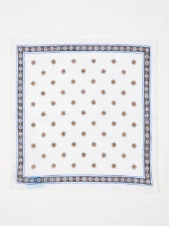 Linen Pocket Square In Foulard