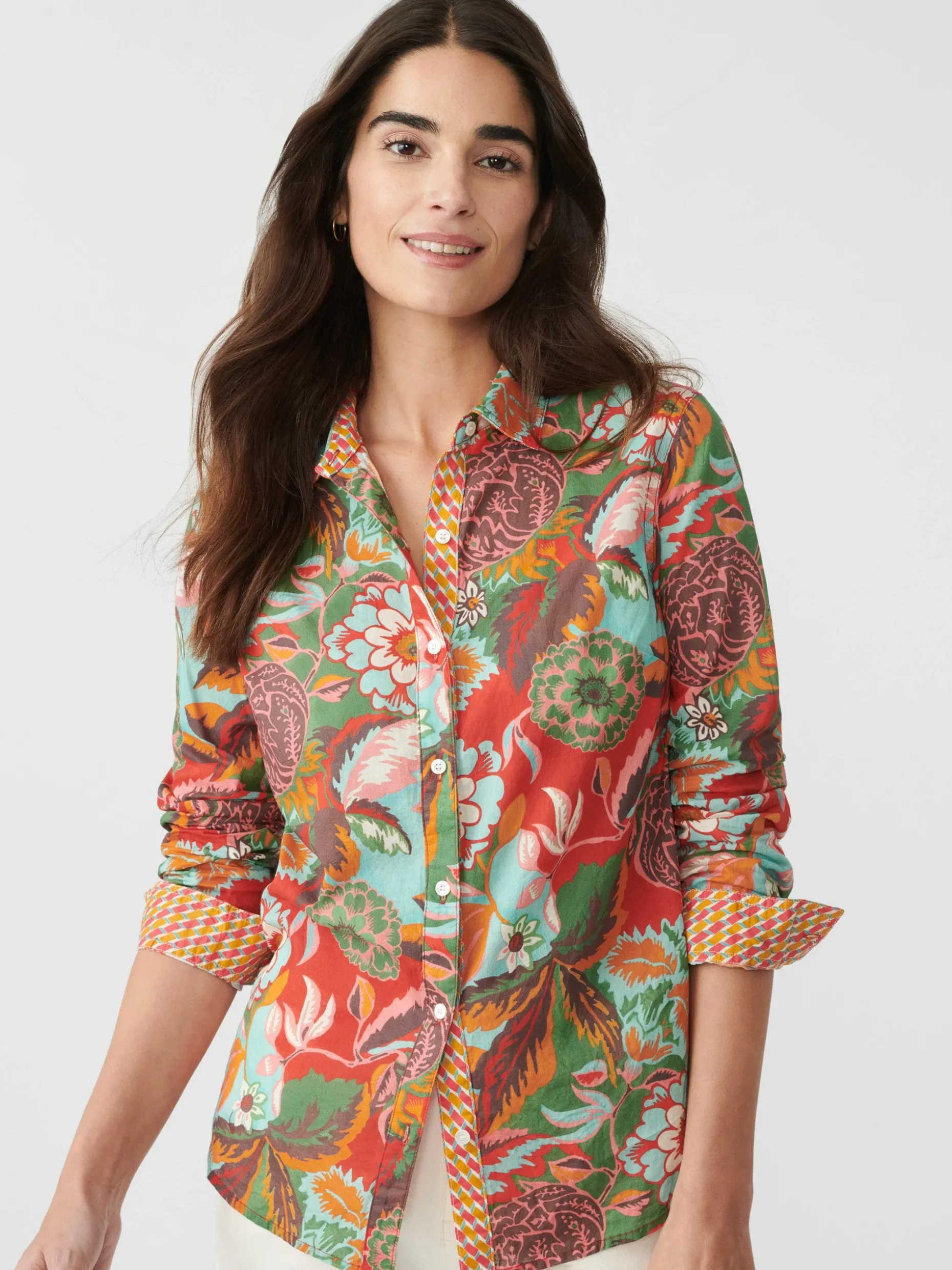 Lois Shirt In Terra Blossom Geo