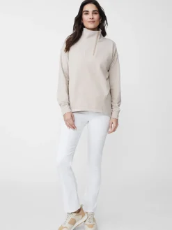 Maeba Fleece Top In Herringbone Jacquard
