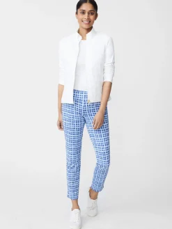 Newport Capri Pants In Painterly Check