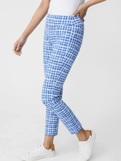 Newport Capri Pants In Painterly Check