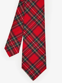 Silk Tie In Plaid