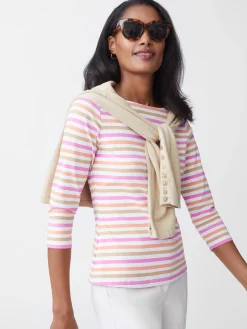 Wavesong Tee In Bangle Multi Stripe